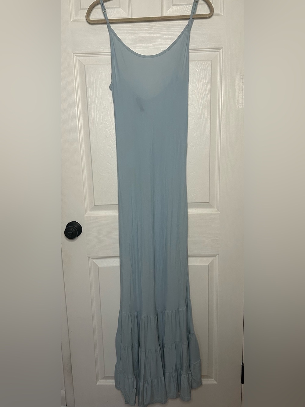 Betsey Johnson Vintage Semi-Sheer Ruffled Hem Maxi Dress